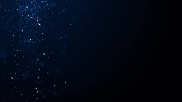 Particles bokeh abstract blue event game trailer titles cinematic openers digital technology concert background loop