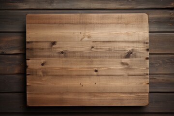Box template displayed flat on a rustic wooden background