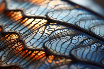 Close-up of intricate patterns on a butterfly's wing