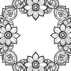 Fototapeta na wymiar Luxury floral outline drawing coloring book pages line art sketch