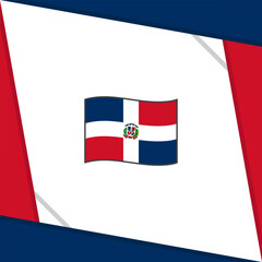 Dominican Republic Flag Abstract Background Design Template. Dominican Republic Independence Day Banner Social Media Post. Dominican Republic Independence Day