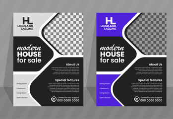 Real Estate flyer design template.