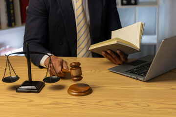 Male judge giving advice and legal concept. Lawyer. Justice and law concept.