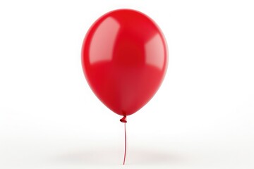 Red balloons isolated against a white background