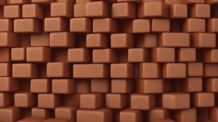 Abstract Brown cubes background