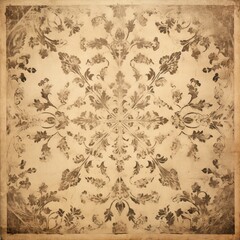 Obraz premium Ornate Vintage Botanical Wallpaper