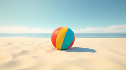 Obraz premium Beach volleyball, concept of healthy living, summer vacation, outdoor activities and travel