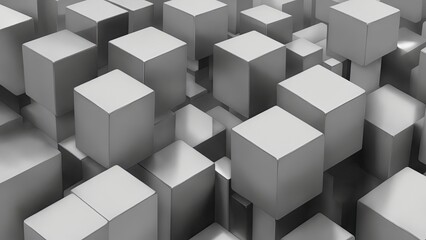 Abstract Gray cubes background