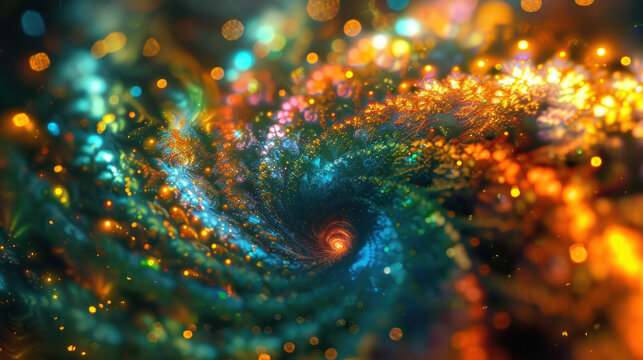 Psychedelic spiral, visions in hallucinatory state