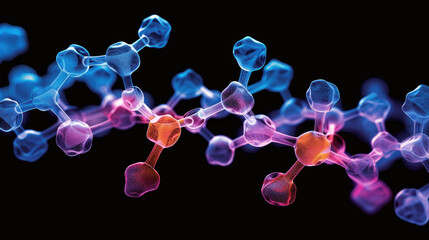 Molecular structure, futuristic fantastic image