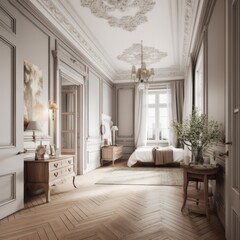 Modern style conceptual interior room