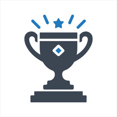 Trophy cup icon. Champions cup icon