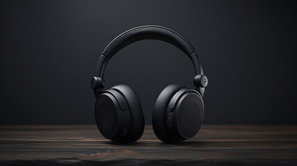 Fototapeta na wymiar Premium studio headphones with high-fidelity sound and plush ear cushions. 