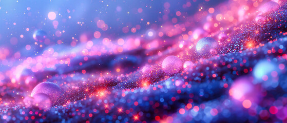 Sparkling Magic in the Dark: A Festive Night Illuminated by Glittering Bokeh and Colorful Sparkles