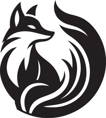 Fox silhouette vector drawing image