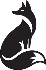 Fox silhouette vector drawing image