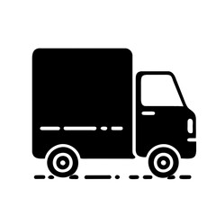 Delivery truck icons,  vector stroke delivery truck icons, featuring sleek and minimalist designs, perfect for conveying the concept of transportation and delivery.
