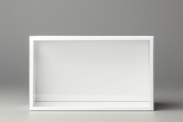 Blank white box with a transparent window for product display