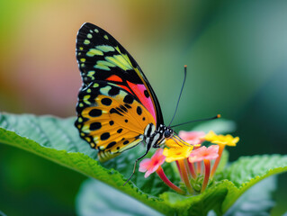 Fototapeta na wymiar Butterflies, with their vibrant wings and delicate features, are stunning insects. They serve as important pollinators and can be found worldwide