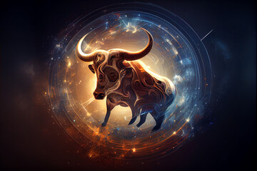 Taurus Astrological Sign Abstract Background