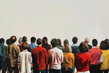 A Group of People Standing Together. Generative AI.