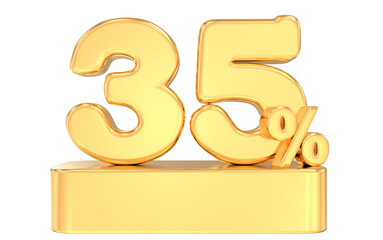 35 percent gold offer in 3d Render