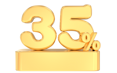 35 percent gold offer in 3d Render