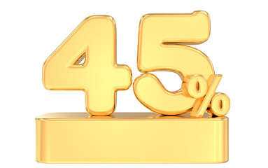 45 percent gold offer in 3d Render
