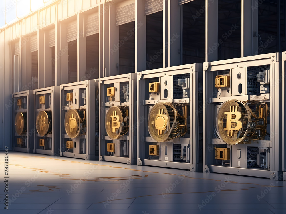 Poster bitcoin self-cold storage and private key security concept as a large banner with copy space design.