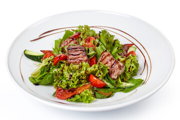 Salad with beef