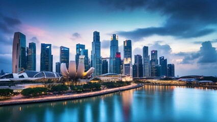 Fototapeta na wymiar singapore skyline