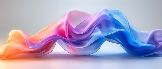 Silken waves, a smooth blend of purple and blue hues, creating a tranquil yet dynamic abstract pattern