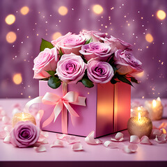 gift box with roses
Generative AI