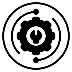 technical Support glyph icon