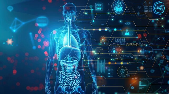 Exploring the Digestive System Medical Background Illustrating the Complexities of Digestion