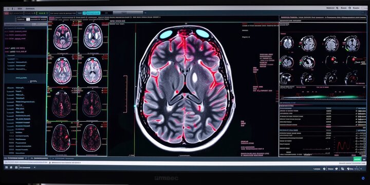 Journey into the Mind. Visual Exploration of Brain Disease Scan Displayed on a Computer Screen