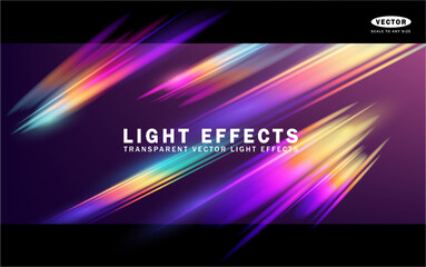 Transparent lens rainbow light flare effects. Vector illustration