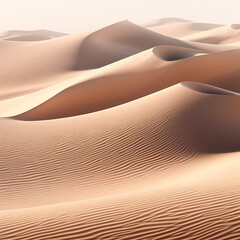 Abstract patterns in the sand dunes of a desert.