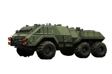 Fototapeta premium The Essence of Armored Vehicles Isolated On Transparent Background