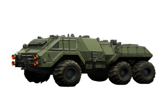 The Essence of Armored Vehicles Isolated On Transparent Background