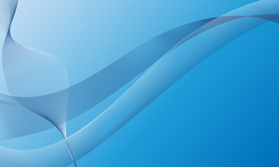 abstract blue light smooth lines wave curve on smooth gradient background