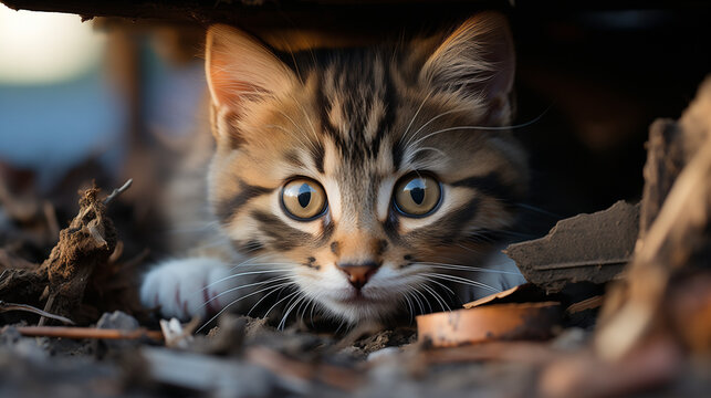 Un chaton espi&egrave;gle s'&eacute;chappe de la maison pour explorer le quartier, mais revient vite apr&egrave;s une aventure passionnante.