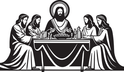 Christ Last Supper Illustration