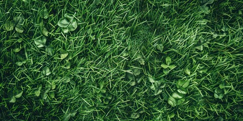 Top view of artificial plant background, reminiscent of lush greenery, offering a unique perspective. - obrazy, fototapety, plakaty