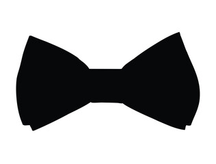 Bowtie silhouette vector art white background