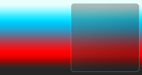 red blue Glassmorphism Background with Realistic Effect and Futuristic UIUX Illustration for product advertisement. Transparent glass plate with round corners.  Pedestal card on vintage background