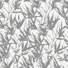 Seamless pattern with tree branches and leaves for surface design and other design projects. modern trend drawing in line art style