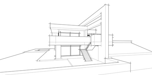 sketch of house