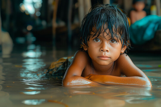The Innocent Gaze Amid Hardship