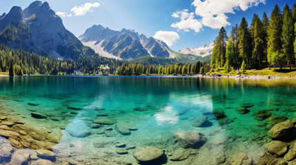 Impressively beautiful Fairy tale mountain lake